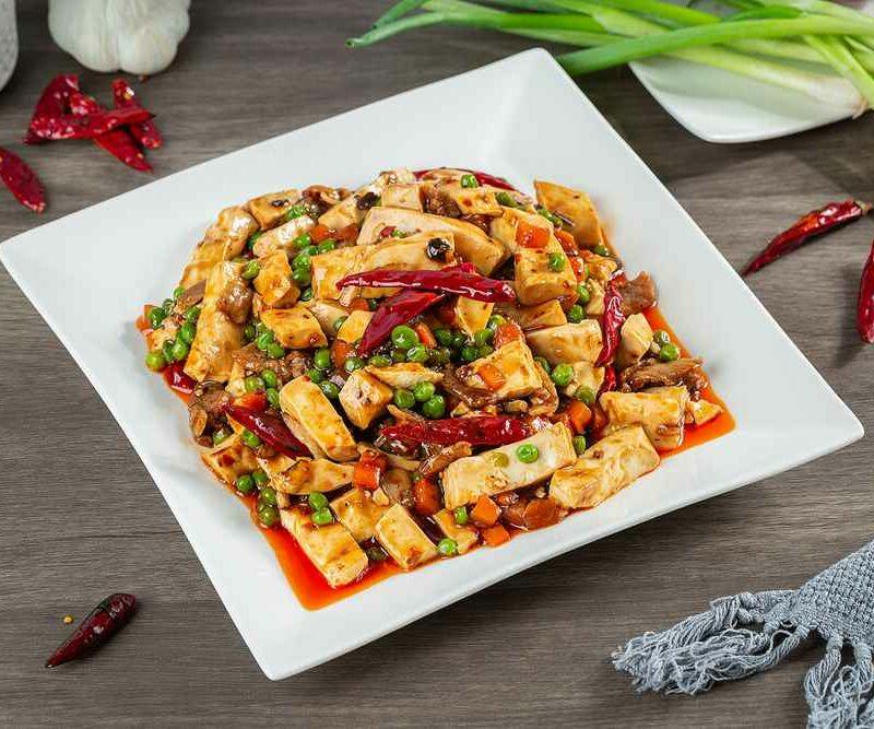 Hot & Spicy Tofu (w/Meat)